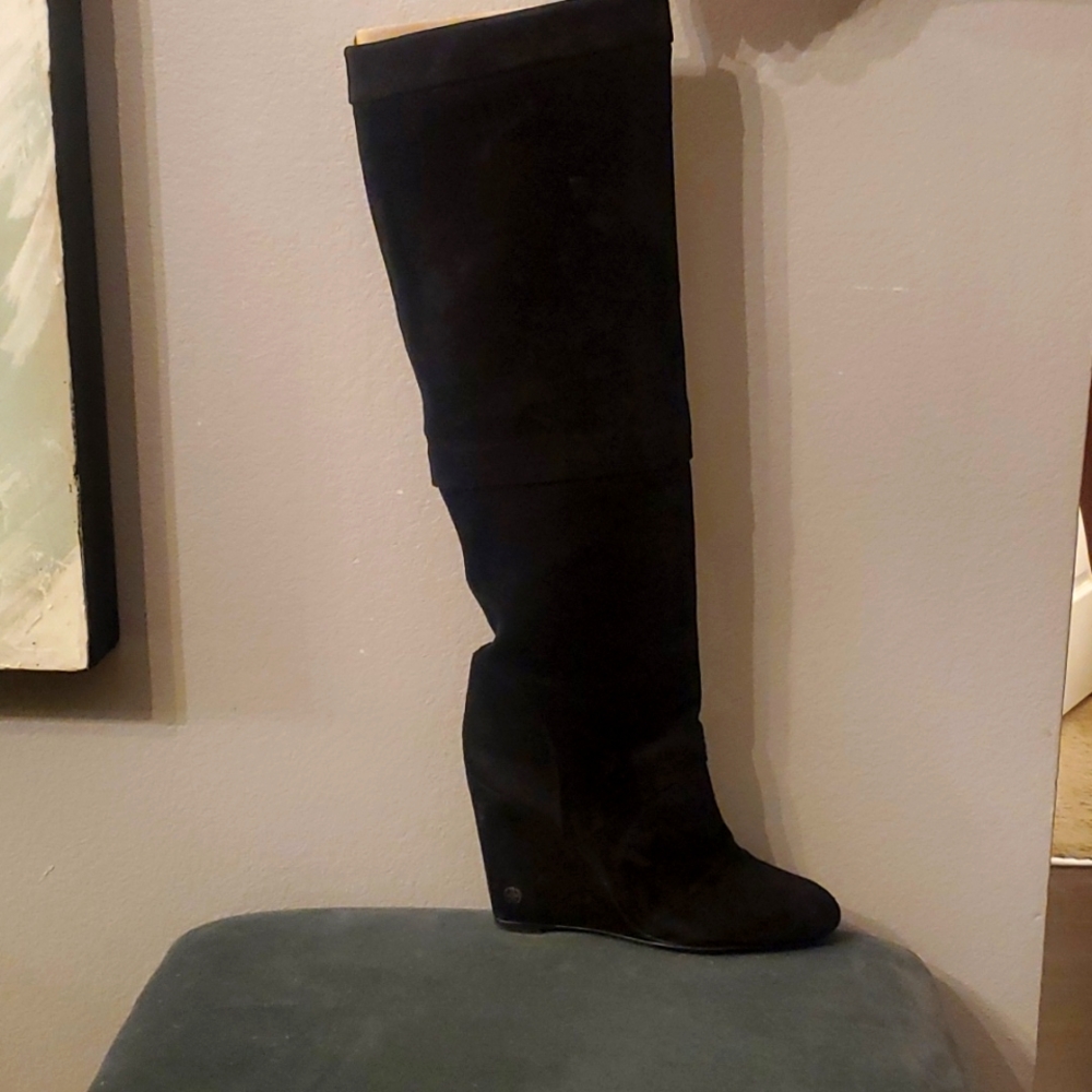OVER THE KNEE BOOTS/HOUSE OF HARLOW Black wedge boots